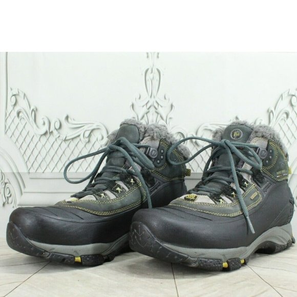 Merrell Winterlude 6 Gray Leather WP Insulated Polartec Winter Boots Size 7.5 - Picture 2 of 9